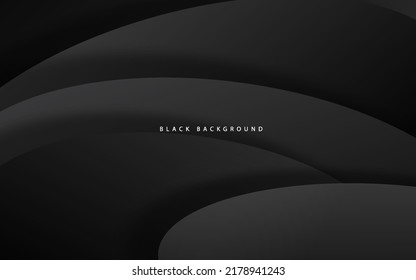 Abstract dark black background overlap layer background vector