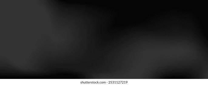 Abstract dark black background with soft gradient. Vector illustration