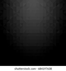 Abstract dark black geometric background.