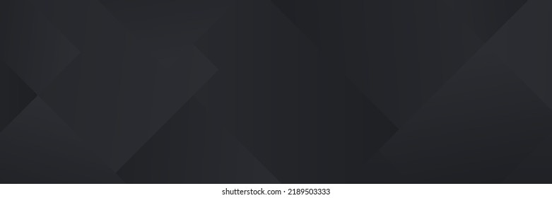 Abstract dark black Geometric banner design background.