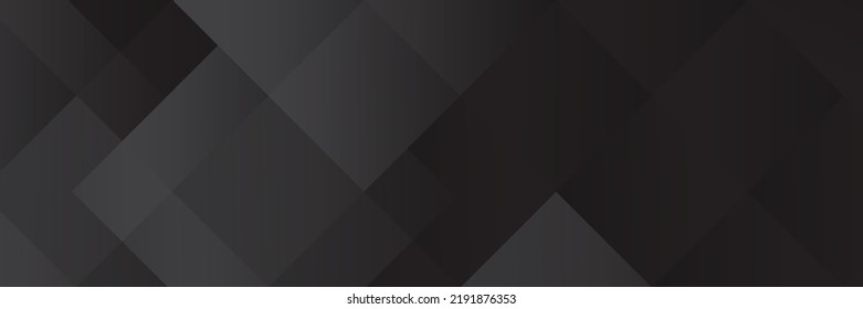 Abstract dark black Geometric banner design background.