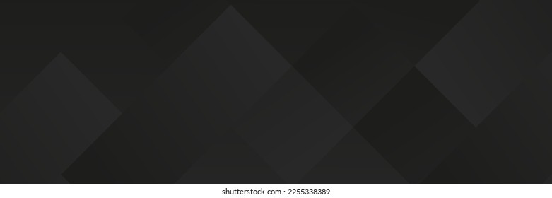 Resumen de fondo de diseño de banner geométrico oscuro negro oscuro.
