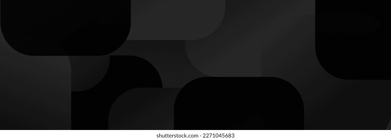 Abstract dark black Geometric banner design background.