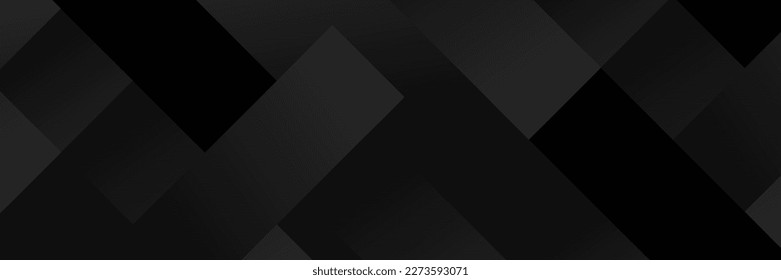 Abstract dark black Geometric banner design background.