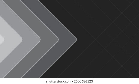 Abstrakter dunkler schwarzer geometrischer Bannerdesign-Hintergrund