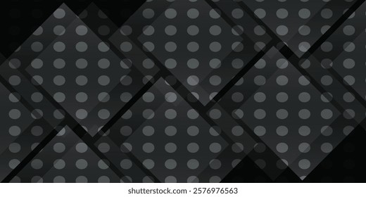 Abstract dark black Geometric banner design background. vektor