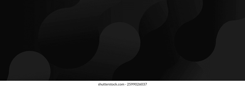 Abstract dark black Geometric banner design background.
