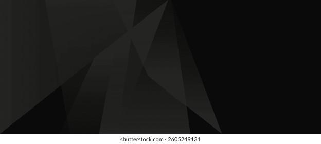 Abstract dark black Geometric banner design background.vector ilustracion