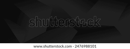 Abstract dark black Geometric banner design background.