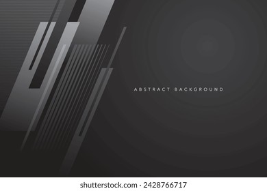 Abstract dark black and gray background. Modern and geometric design template