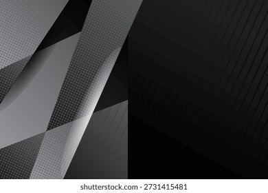 Abstract dark black and gray color background. Modern minimalist background design template	
