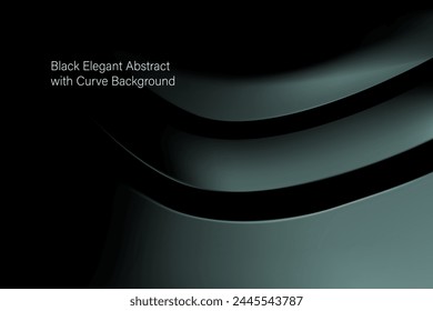 Abstractas negro oscuro verde con fondo de curva