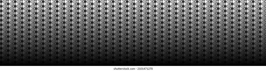 Resumen del fondo hexágono negro oscuro. Fondo futurista de alta tecnología. Textura vectorial futurista moderna. EPS 10	