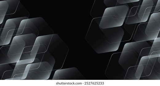Abstractas estudio de fondo de hexágono negro oscuro, textura de pared de hormigón de cemento. Fondo de textura de mármol agradable