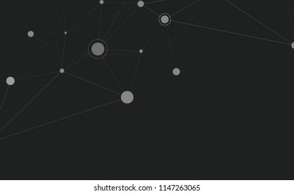 Abstract Dark Black Networks Background
