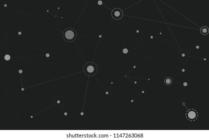 Abstract Dark Black Networks Background