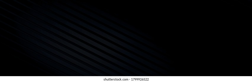 Abstract dark black textured panoramic background - Vector