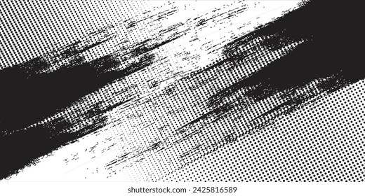Abstract dark black and white background with layered 3d design and space for text