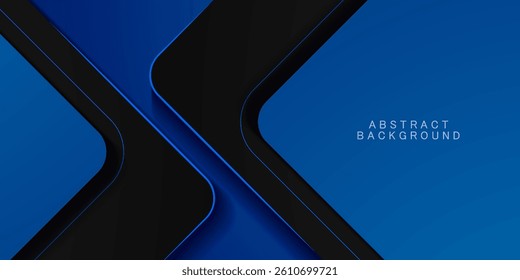 Abstract dark blue 3D overlap background. Simple square theme blue background. Modern papercut design. Eps10 vector
