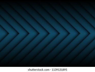 Abstract dark blue arrow pattern direction design modern futuristic background vector illustration.