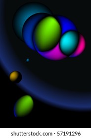 Abstract dark  blue background card - vector illustration.