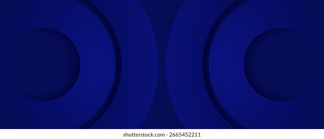 Abstractas fondo azul oscuro con patrones circulares y efectos de luz