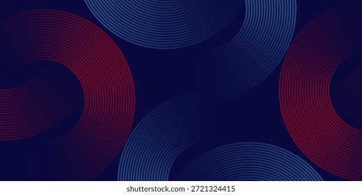 Fondo azul oscuro abstracto con círculos de color