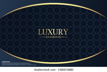 Abstract dark blue background with a combination line light gold. Luxury premium concept vector design for use element cover, banner, wallpaper, business. eps10