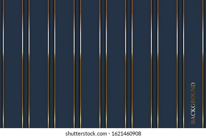 Abstract Dark blue background with a combination line light gold. Luxury premium concept vector eps 10.