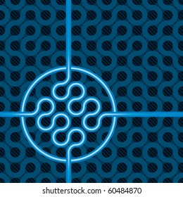 abstract dark blue background with copyspace and seamless pattern