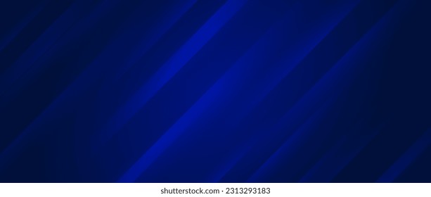 Abstract dark blue background with diagonal lines. Navy texture with smooth gradient stripes. Modern template for banner, presentation, flyer, poster, brochure, magazine. Vector backdrop