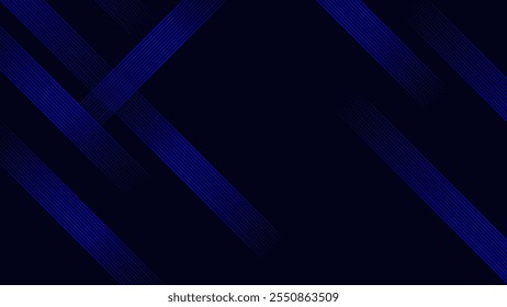 Abstract Dark Blue Background with Diagonal Lines and Subtle Gradient Effect for Modern Design Use