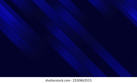 Abstract Dark Blue Background with Diagonal Lines and Subtle Gradient Effect for Modern Design Use