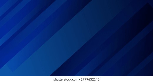 Abstract dark blue background with dynamic diagonal stripes and corporate geometric line pattern vector illustration.