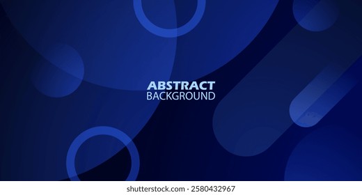 Abstract dark blue background. Futuristic simple background. Dynamic shapes pattern. Eps10 vector