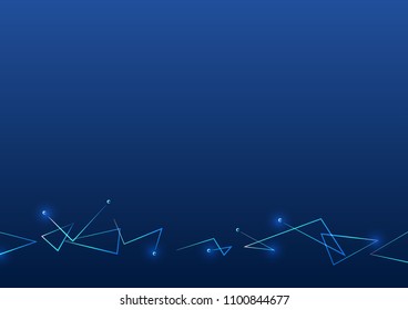 Abstract dark blue background with geometric line