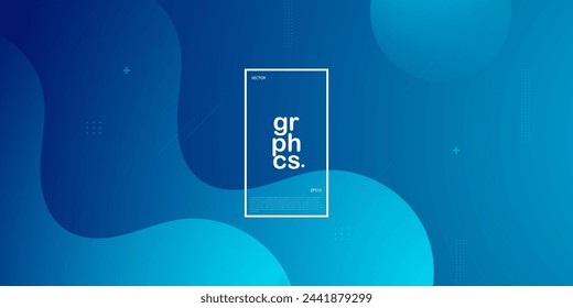 Abstract dark blue background with geometric shapes elements. Modern blue wave design. Simple elegant concept. Eps10 vector