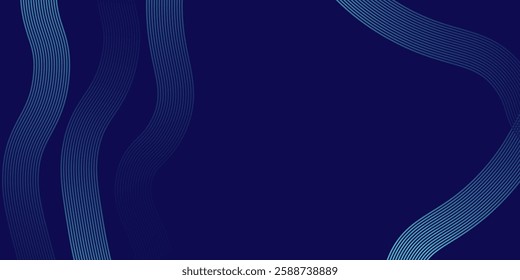  abstract dark blue background. Geometric glow lines pattern. Modern shiny blue gradient lines. Futuristic technology design