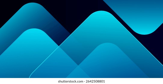 Abstract dark blue background. Geometric square shapes pattern. High quality degital graphic. Futuristic concept. 
