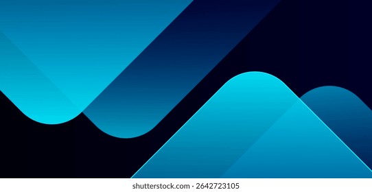 Abstrakter dunkelblauer Hintergrund. Geometrische quadratische Formen Muster. Hochwertige digitale Grafik. Futuristisches Konzept. Vektorgrafik eps10. 