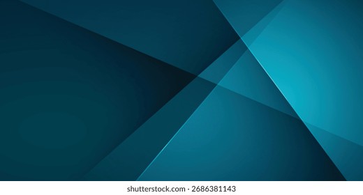 Abstract dark blue background with geometric transparent lines for business presentation design or wallpaper illustration vector template banner concept