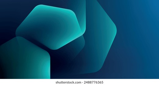 Abstractas fondo azul oscuro con líneas geométricas brillantes. Patrón moderno de líneas hexágono azul brillante. Tecnología concepto futurista