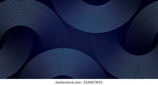 Abstractas fondo azul oscuro. Líneas geométricas brillantes. Concepto de tecnología futurista. Traje para los negocios, corporativo, presentación, cubierta, Anuncio, Sitio web, volante, folleto.	