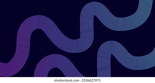 abstract dark blue background with glowing lines, background template, modern elegant futuristic background,