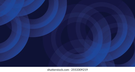 Abstrakter dunkelblauer Hintergrund mit leuchtend gekrümmten Linien. Glänzend blaue Swirl-Kurve Linien Design. Spirale Geometrisches ovales Muster. Illustrationsvektor