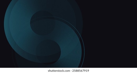 Abstract dark blue abstract background with glowing geometric lines. Modern shiny blue design abstract illustration
