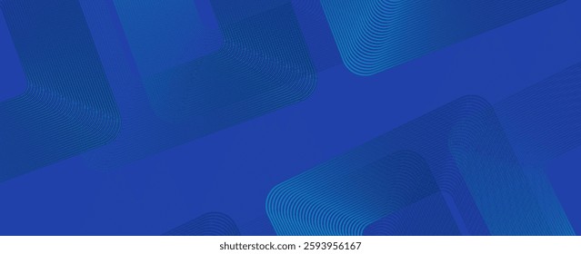 Abstract dark blue background with glowing geometric lines. Modern shiny blue hexagon lines pattern. Technology futuristic concept.