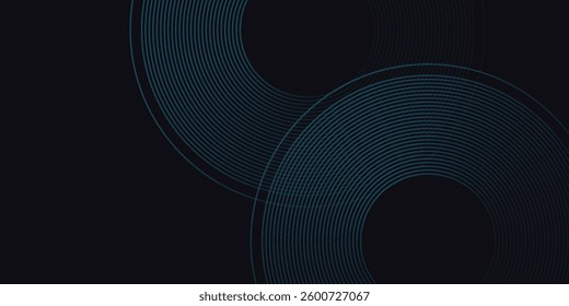 Abstract dark blue abstract background with glowing geometric lines. Modern shiny blue diagonal simple