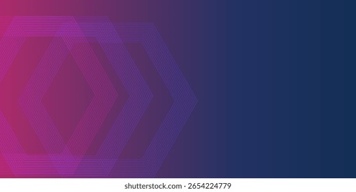 Abstractas fondo azul oscuro con líneas geométricas brillantes. Modelo azul brillante moderno de las líneas del hexágono. Tecnología concepto futurista. Traje para el cartel, Anuncio, folleto, cubierta, Vector de arte moderno type2
