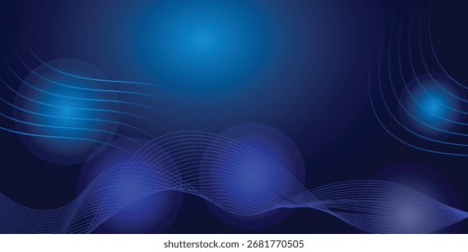 Abstract dark blue abstract background with glowing blue gradient geometric lines. geometric lines.  modern technology background with glowing blue stripes